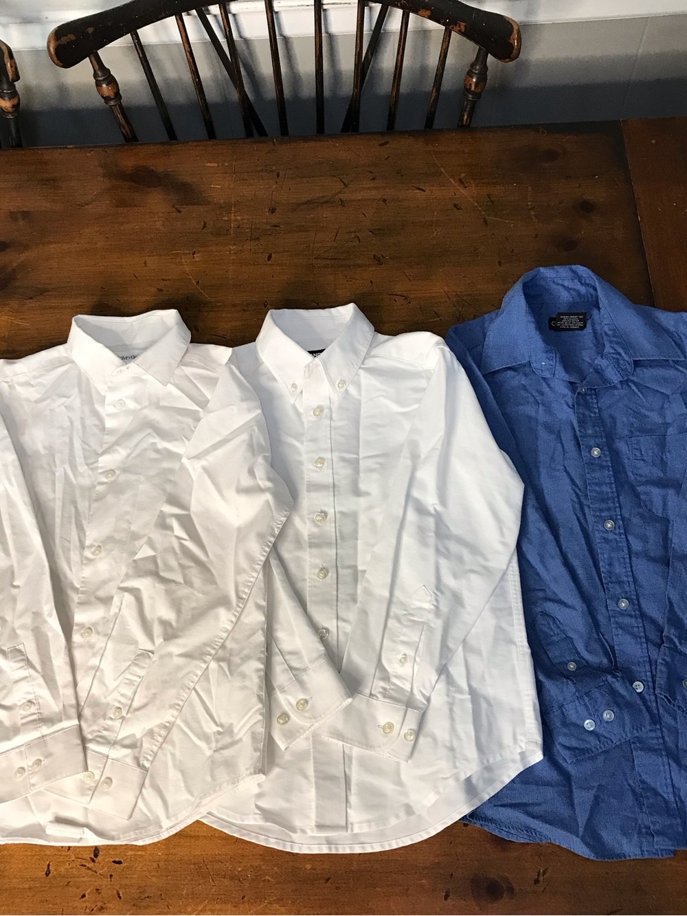 Lot of 3 Boy’s M 8/10 Button Down Dress Shirts-Calvin Klein-Land’s End-George